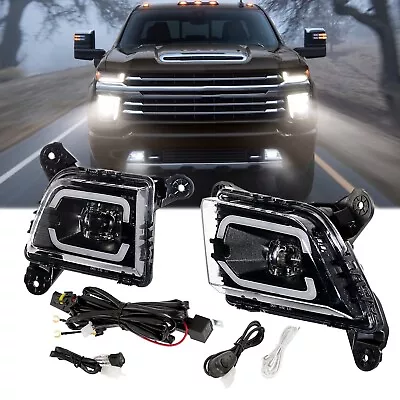 LED Fog Light Kit W/ Daytime Running Lights For Chevy Silverado 1500 2019-2023 • $118.99