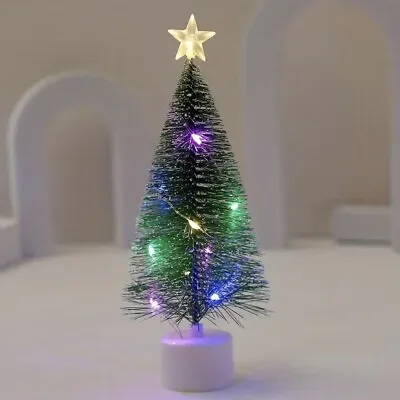 £5.99 • Buy Small Mini Christmas Tree With LED Lights Xmas Tabletop Artificial Ornament Gift