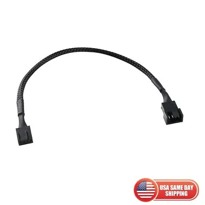4-Pin PWM To PWM Sleeved PC Computer Case CPU Fan Power Extension Adapter Cable • $3.49