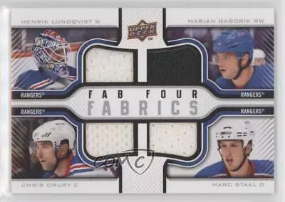 2009 Upper Deck Fab Four Fabrics Henrik Lundqvist Marian Gaborik Chris Drury HOF • $34.74