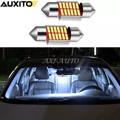 6000K 2 X 31MM AUXITO 4014 12SMD LED INTERIOR DOME LIGHT BULB GLOBE 12V CAR 4WD • $11.99