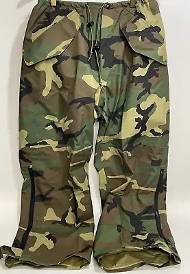 US Military Gore-Tex Pant Trousers Woodland Camo Cold Wet Weather Medium Regular • $69