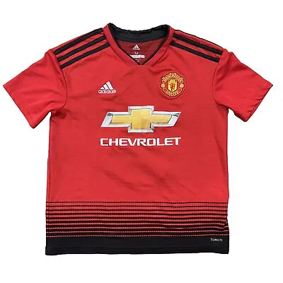 Adidas Manchester United Boys M Paul Pogba Red Youth Sports Soccer Jersey ⚽️ • $24.64