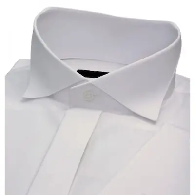 Mens White Wedding Shirt Wing Collar Dress Shirts Formal Long Sleeve Victorian • $18.89