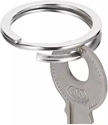 Polished Wire Stainless Steel Split Rings Car Fob House Flat Door Key Link Loops • £3.10