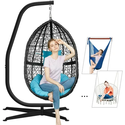 £95.92 • Buy Hammock C Stand Frame Solid Steel Construction For Hanging Air Porch Swing Chair