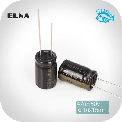 47UF/50V ELNA SILMIC II RFS Fever Audio Electrolytic Capacitor 50V 47UF 10X16 • $1.94