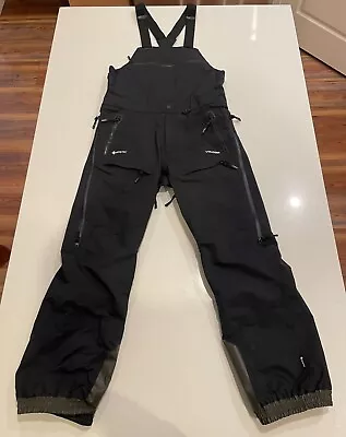 Volcom Men's 3L GORE-TEX BIB OVERHAULER Black Relaxed Fit Small • $250