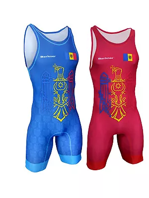 Men's MOLDOVA Wrestling Singlet BERKNER Ringertrikot UWW Representative • $59.99