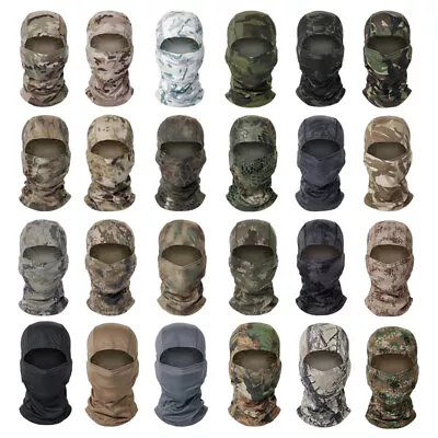 Tactical Camo Balaclava Military Face Mask Tube Hunting Shooting Sniper Headwear • $8.99