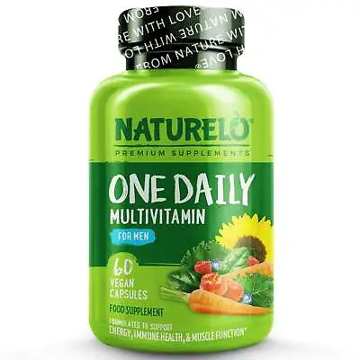 NATURELO® | Men's One Daily Multivitamin With Natural Vitamins (Vegan) • £36.75