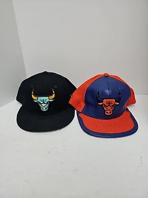 Lot Of 2 Chicago Bulls Hats 1 NBA.  1 Mitchell And Ness • $27.99