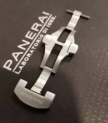 New OEM 24/22mm Brushed Stainless Steel Panerai Deployant Clasp • £180