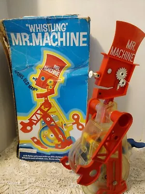 Vintage 1977 Ideal Mr. Machine Whistling & Walking Toy W/BOX • $99