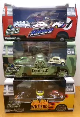 Volkswagen / Vw's Cool Motor World Chase Sets Road Racers Camouflage & Wildfire • $150