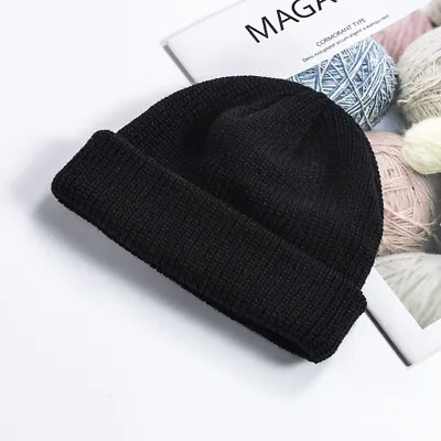 Thick Beanie Warm Plain Knit Hat Baggy Cap Cuff Slouchy Skull Hats Ski Men Women • $5.95