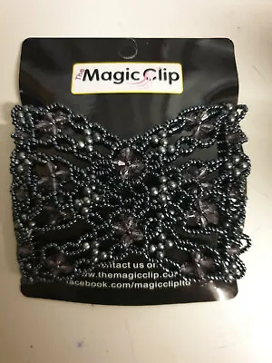 Women's Magic Comb Beads Double Hair Grip EZ Clip Stretchy • £5.98