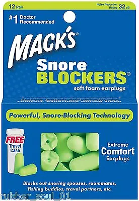 Mack's Snore Blockers Earplugs X 12 Pairs • £6.99