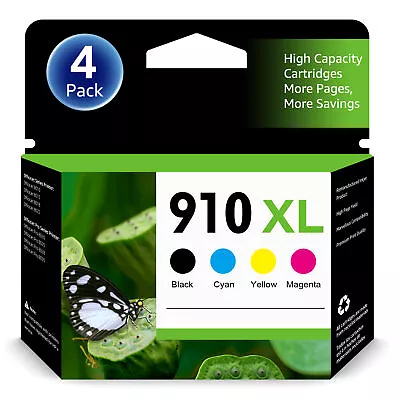 4 Pack 910XL Ink For HP OfficeJet Pro 8020 8028 8025 OfficeJet 8022 8010 Printer • $26.99