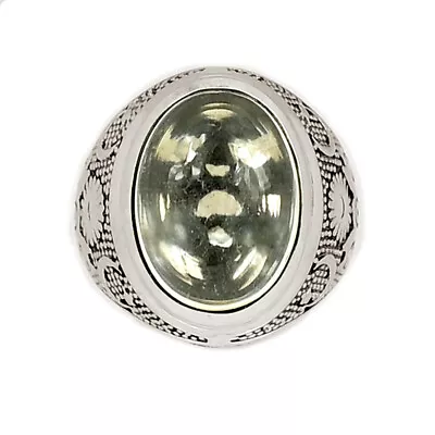 Men's Ring - Natural Peach Moonstone - Sri Lanka 925 Silver Ring S.8 CR26356 • $25.99