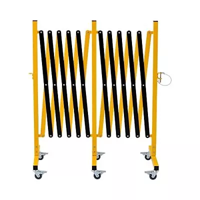 Industrial Expandable Metal Barricade 16 Feet Easily 41 Inch 16 Feet Yellow • $246.97