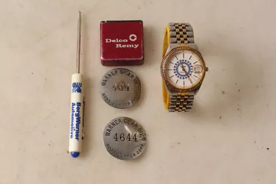 Vintage UAW Watch Borg Warner Gear Employee Badges Delco Tape Measure • $9.99