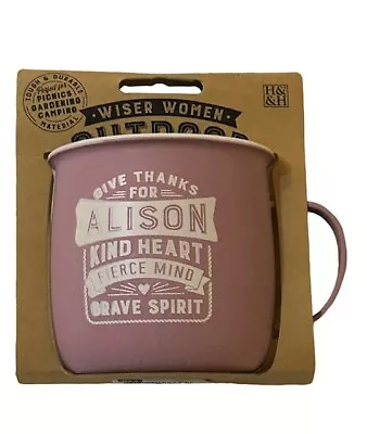 History & Heraldry Outdoor Mug - Melamine Mug - Personalised To Alison • £2.95