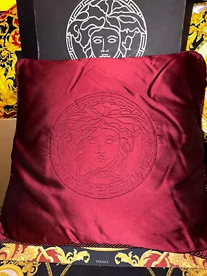 Versace Pillow Cushion Medusa Red Home Office  New Sale • $333