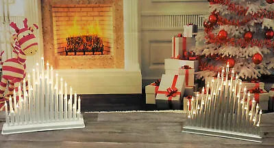 33 Pipe Light Candle Bridge  With Clear Light Arch Christmas Window Decoration • £17.95