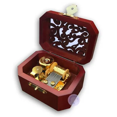 Play  Schubert's Lullaby  Wooden Vintage Music Box With Sankyo Musical Movement • $29.99