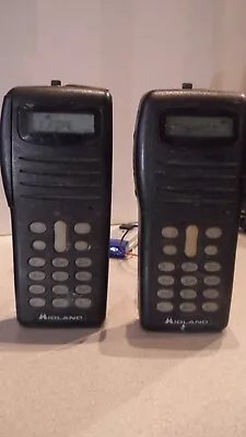 Lot Of 2 Vintage MIDLAND 70-174 UHF 459-521 MHz Two Way Radios • $19.99