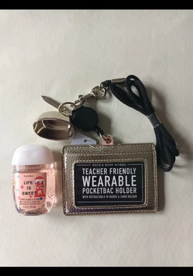 £18.49 • Buy Bath & Body Works Teacher Lanyard Id Card Holder &  PocketBac Hand Sanitiser