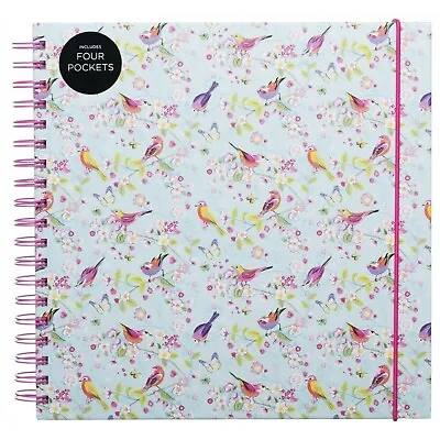 £10.99 • Buy WHSmith Melodie Birds & Florals Scrapbook Album 50 White Leaves Hardback Covers