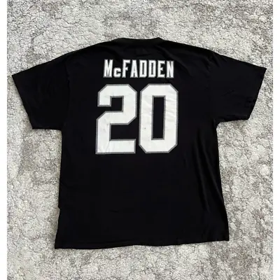 Oakland Raiders Shirt Mens XL Black White NFL Football Athletic Darren Mcfadden • $16.14