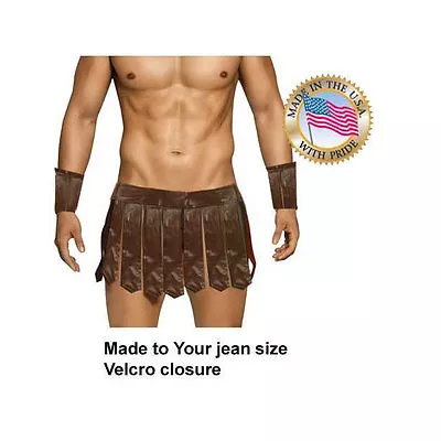 Gladiator Spartan Costume 3pc  Warrior Greek Roman   Made To Jean Size   • $33