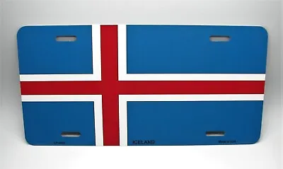 Iceland Flag Metal Car Novelty License Plate Auto Tag • $12.99