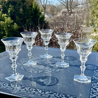 Set Of 5 Moser Crystal Diplomate White Wine Glass Stems • $259.95