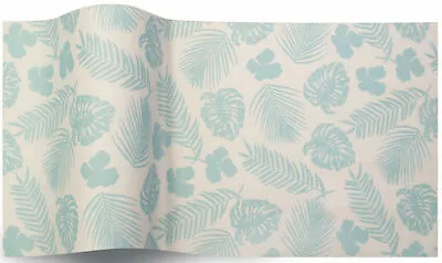 Tropical Mist Leaves Satin Wrap Tissue Wrapping Paper 5 Sheets 50x75cm • £3.56