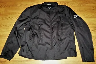 Fulmer Mens Dynotrak Motorcycle Biker Motorcycle Jacket 4XL Black (NO ARMOR) • $49.99