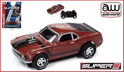 Auto World Super III 1970 Ford Boss Mustang 302 SC 383 Also Fits AW AFX • $33.99