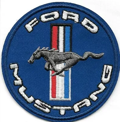 Ford Mustang Car Round Embroidered Patch Iron-On Sew-On US Shipping  • $4.25