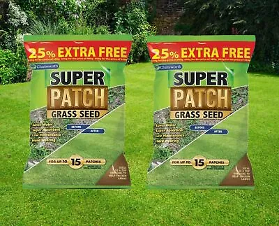 Super Patch Grass Seed With Fertiliser Chatsworth Lawn Repair Coir Mix 600g X 2 • £11.99