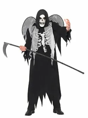 Smiffy's Angel Of Death Men's Gown Wings Hood Mask # MEDIUM • $21.99