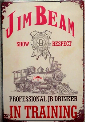 $13.45 • Buy JIM BEAM Metal Tin Sign Vintage Retro Shed Garage Bar Man Cave Wall Plaque