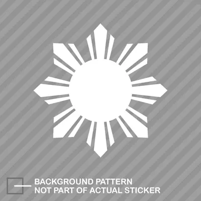$21.96 • Buy Philippines Sun Sticker Die Cut Decal Filipino Stars Flag