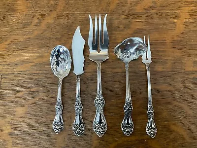 Set Of Sterling Serving Pieces BMS11--Lovely Floral Pattern By Baker Manchester • $139