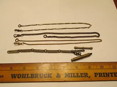 Lot Of 4 Antique Vintage Pocket Watch Chain (3 GOLD FILLED) • $95