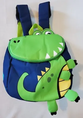 Small Dinosaur Backpack Blue & Green Dino T-Rex 12  **Strong Fragrance  • $13.60