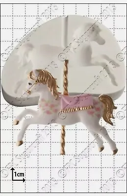 Silicone Mould Carousel Horse | Food Use FPC Sugarcraft FREE UK Shipping! • £11