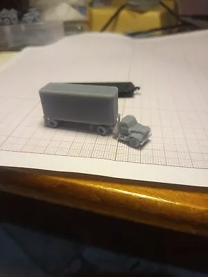 $14 • Buy Z Scale Train Miniature Semi Truck Mack B61 1953 And 25 Ft Trailer